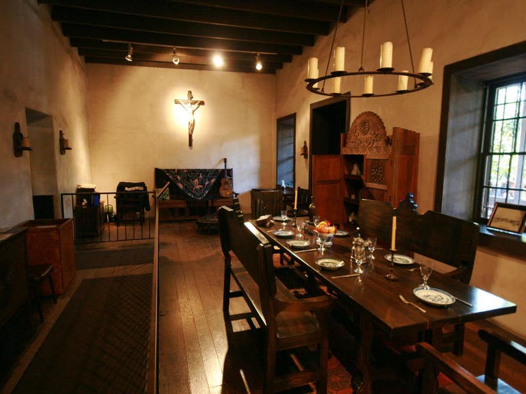 Dining room at Avila Adobe