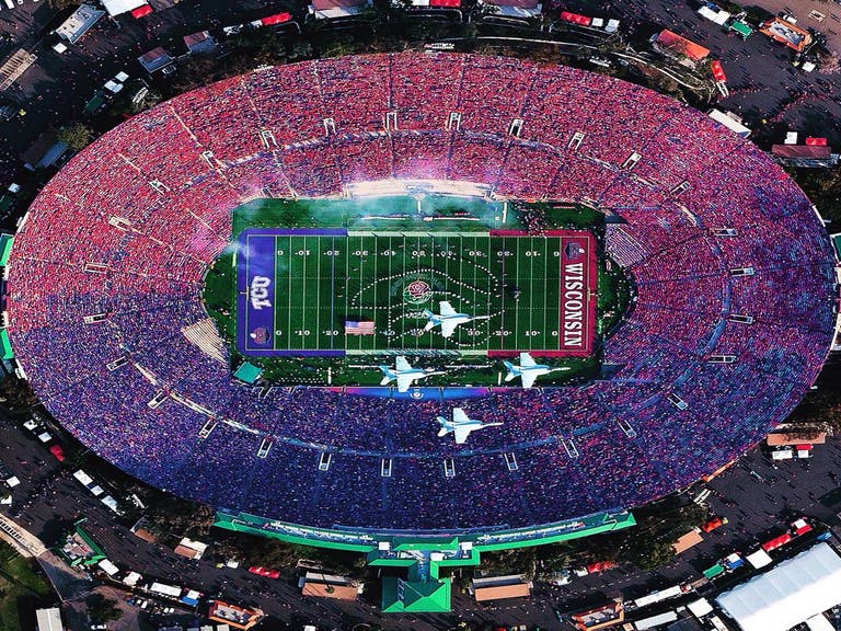 Aerial view of the 2011 Rose Bowl Game