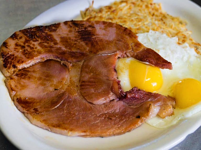 Nick's Famous Ham N Eggs at Nick's Cafe in Chinatown